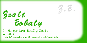 zsolt bobaly business card